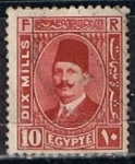 Sellos de Africa - Egipto -  Scott  136  Rey  Fuad (2)