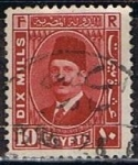 Stamps Egypt -  Scott  136  Rey  Fuad (4)