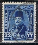 Sellos de Africa - Egipto -  Scott  251  Rey Farouk (2)