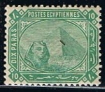 Stamps Egypt -  Scott  33  Esfinge y Piramide