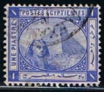 Stamps Egypt -  Scott  37  Esfinge y Piramida