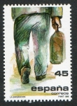 Stamps Spain -  2846- LA EMIGRACIÓN. FIGURA DE UN HOMBRE CON MALETA, ALEJÁNDOSE.