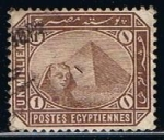 Stamps Egypt -  Scott  43a  Esfinge y Piramide