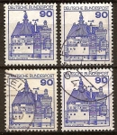 Stamps Germany -  Castillo Vischering en Lüdinghausen , Renania del Norte-Westfalia