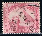 Stamps Egypt -  Scott  48  Esfinge y Piramide