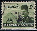 Stamps Egypt -  Scott  234B  Rey Farouk y Piramide