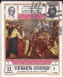 Stamps Yemen -  papa  Pablo VI  en Jerusalem