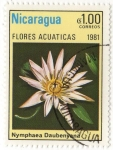 Sellos de America - Nicaragua -  FLORES ACUATICAS.- Nymphaea Daubenyana