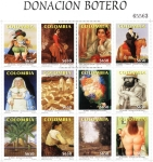 Stamps : America : Colombia :  Donación Botero