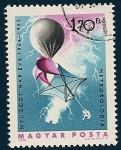 Stamps : Europe : Hungary :  Meteorología - globo sonda y rayo