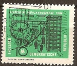 Stamps Germany -  Leipzig Feria de Primavera 1964-Sala de exposiciones 18 (ingeniería eléctrica)