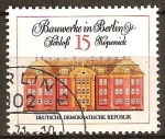 Stamps Germany -  Edificios importantes en Berlín-Castillo de Köpenick 1681(DDR)