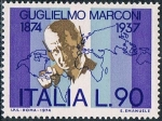 Sellos de Europa - Italia -  CENT. DEL NACIMIENTO DE GIUGLIELMO MARCONI. Y&T Nº 1174