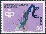 Sellos del Mundo : Europa : Italia : CAMPEONATO DE EUROPA DE ATLETISMO EN ROMA. Y&T Nº 1181