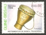 Stamps Guinea Bissau -  instrumento de música tambor