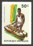 Sellos del Mundo : Africa : Rwanda : instrumento musical xilófono