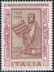 Sellos de Europa - Italia -  450º ANIV. DEL COMPOSITOR GIOVANNI PIERLUIGI DA PALESTRINA. Y&T Nº 1231