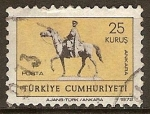 Stamps : Asia : Turkey :  Estatua ecuestre de Atatürk en Ankara. 