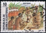 Sellos de Africa - Guinea Ecuatorial -  Scott  97  Danza (4)