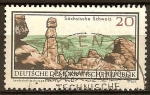 Stamps Germany -  Protección del Paisaje.Suiza Sajona (área de conservación)DDR  