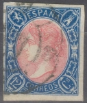 Stamps Europe - Spain -  ESPAÑA 70 ISABEL II