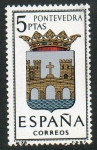 Stamps Spain -  1632-   Escudos de las capitales de provincias españolas. PONTEVEDRA.