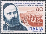 Sellos de Europa - Italia -  150º ANIV. DEL NACIMIENTO DEL MISIONERO DANIELE COMBONI. Y&T Nº 1474