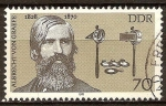 Stamps Germany -  Albrecht von Graefe (ophthalmatician, 150)DDR.