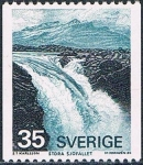 Sellos de Europa - Suecia -  STORA SJOFALLET, CATARATA DEL NORTE DE SUECIA. Y&T Nº 827