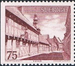 Sellos de Europa - Suecia -  YSTAD. CIUDAD DEL SUR DE SUECIA, IGLESIA DE SANTA MARIA Y CLAUSTRO DE LOS FRANCISCANOS. Y&T Nº 828