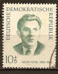 Sellos de Europa - Alemania -  internacionales antifascistas asesinados.Julius Fucik 1903-1943(DDR)