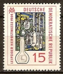 Stamps Germany -  Feria de Otoño,Leipzig 1964.Jena industria del vidrio(DDR).