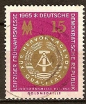 Sellos de Europa - Alemania -  Feria de primavera.Leipzig 1965.	  Medalla de Oro 