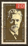 Stamps Germany -  Born August Bebel, 1840,(fundador del Partido Social Demócrata)DDR