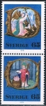 Stamps Sweden -  NAVIDAD 1976. ILUMINACIONES MEDIEVALES DEL SIGLO XVI. Y&T Nº 946-47