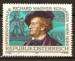 Sellos del Mundo : Europa : Austria : Congreso internacional Richard Wagner (compositor)1986 en Viena.