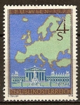 Stamps Austria -  3ª. Confer Interparlamentaria Europea de Seguridad, de Viena. Mapa de Europa y Parlamento austriaco.