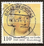 Stamps Germany -  250a. Aniv del nacimiento de Johann Wolfgang von Goethe1749-1832.