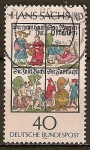 Stamps Germany -  400a Aniv de la muerte  de Hans Sachs (poeta y compositor). Portadas de los libros .