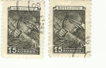 Stamps : Europe : Russia :  Estampilla  2ª guerra mundial