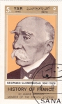 Sellos de Asia - Yemen -  HISTORIA DE FRANCIA-  Georges Clemenceau 1841-1929