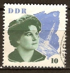 Stamps Germany -  Valentina Tereshkova en la RDA,cosmonauta (DDR)