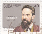 Sellos de America - Cuba -  celebridades de la ciencia-Roentgen