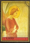 Stamps United Arab Emirates -  Fra Angelico:el anunciamiento.