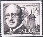 Sellos del Mundo : Europe : Sweden : LAUREADOS CON EL PREMIO NOBEL EN 1918. FRITZ HABER, QUIMICO. Y&T Nº 1033