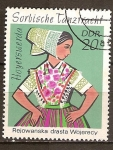 Stamps : Europe : Germany :  "Trajes de baile sorabo"Rejowanska drasta Wojerecy(DDR)