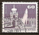 Stamps Germany -  El palacio Zwinger en Dresde-DDR.