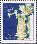 Sellos de Europa - Suecia -  SELLO PARA LA CORRESPONDENCIA DE NAVIDAD 1980. ANGEL CON LA TROMPETA. Y&T Nº 1115