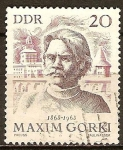 Stamps Germany -  100a Cumpleaños de Máximo Gorki(escritor ruso)DDR