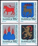 Sellos de Europa - Suecia -  ESCUDOS DE PROVINCIAS 1982. Y&T Nº 1171-74